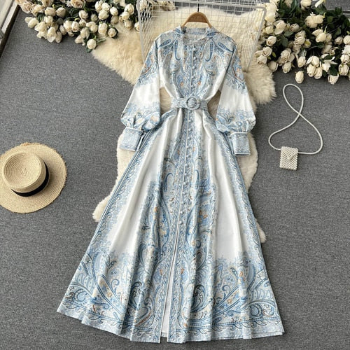 Laria Vintage Print Dress(2 Colors)