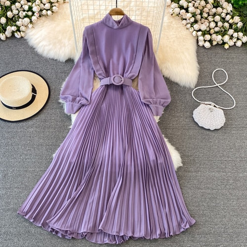 Laaibah Pleated Dress(7 Colors)