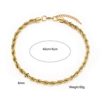 Leonie Twisted Rope Chain Necklace & Bracelet Set