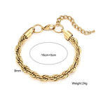 Leonie Twisted Rope Chain Necklace & Bracelet Set