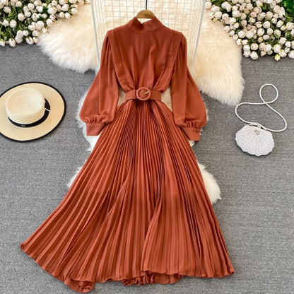Laaibah Pleated Dress(7 Colors)
