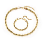Leonie Twisted Rope Chain Necklace & Bracelet Set