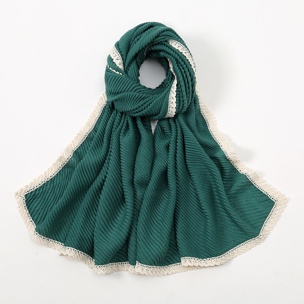 Rahmah Crinkle Pleated Hijab(10 Colors)