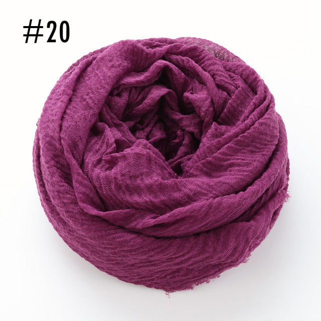 Soft crinkle Hijab(60 colors)