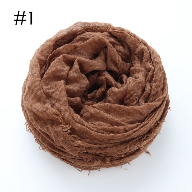 Soft crinkle Hijab(60 colors)