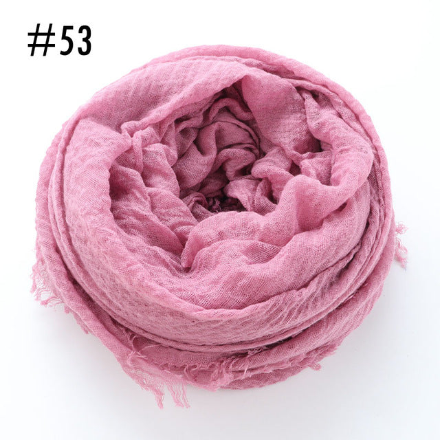 Soft crinkle Hijab(60 colors)