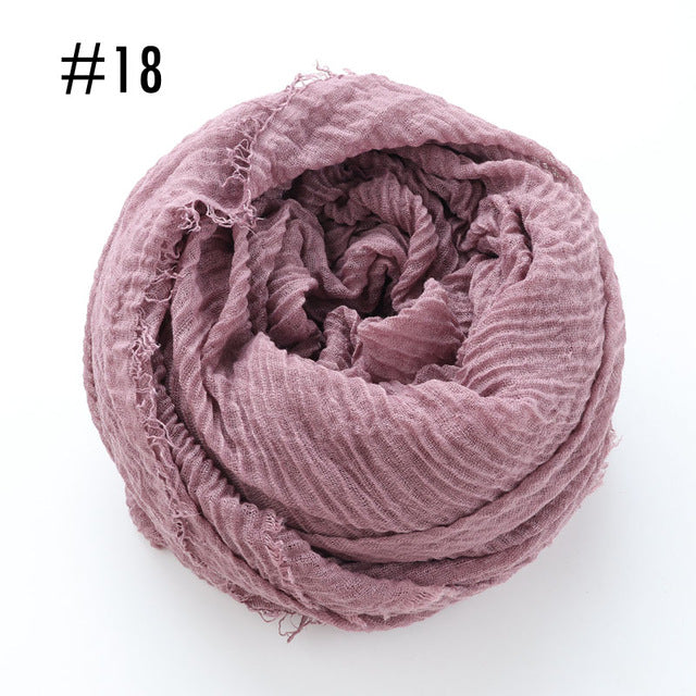 Soft crinkle Hijab(60 colors)
