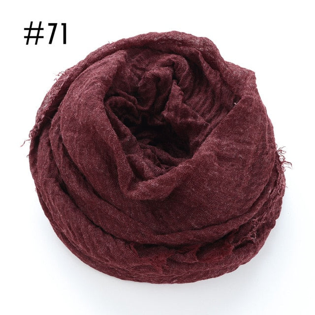 Soft crinkle Hijab(60 colors)