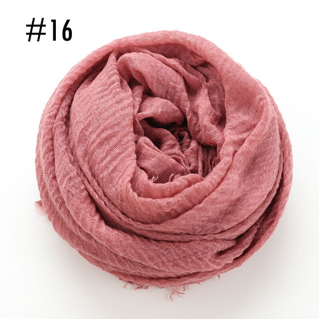 Soft crinkle Hijab(60 colors)