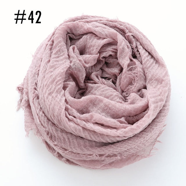 Soft crinkle Hijab(60 colors)