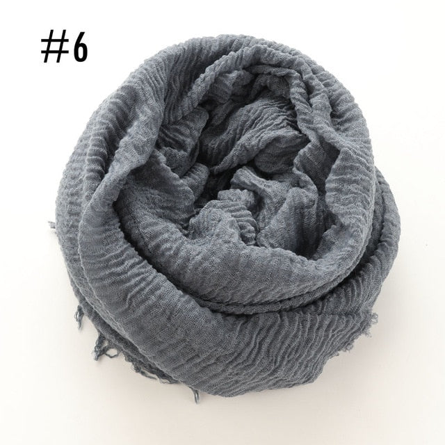 Soft crinkle Hijab(60 colors)