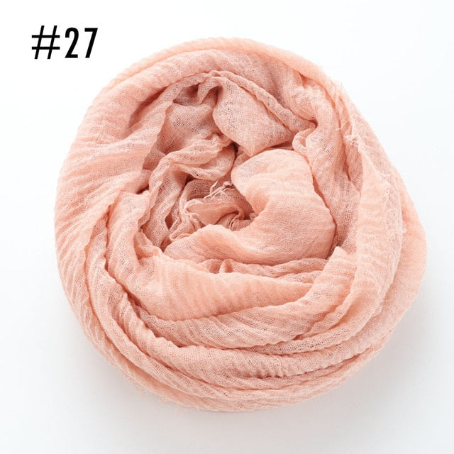 Soft crinkle Hijab(60 colors)