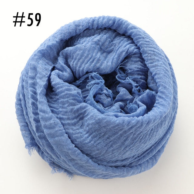 Soft crinkle Hijab(60 colors)