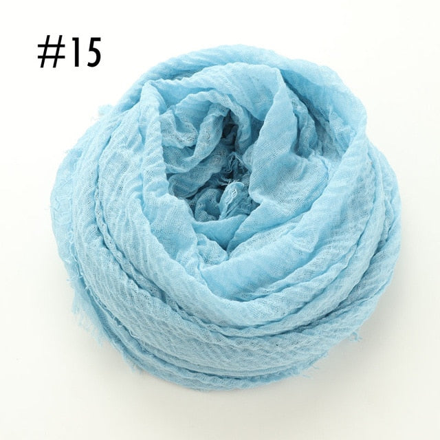 Soft crinkle Hijab(60 colors)