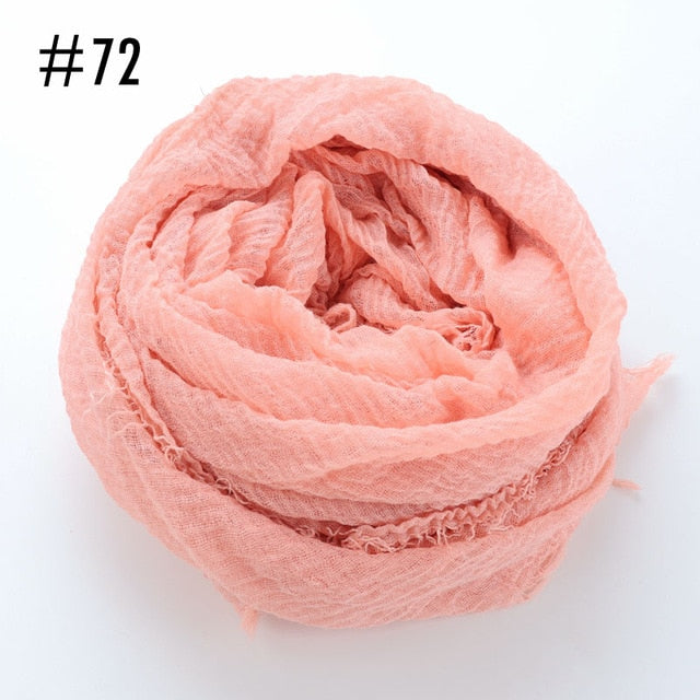 Soft crinkle Hijab(60 colors)