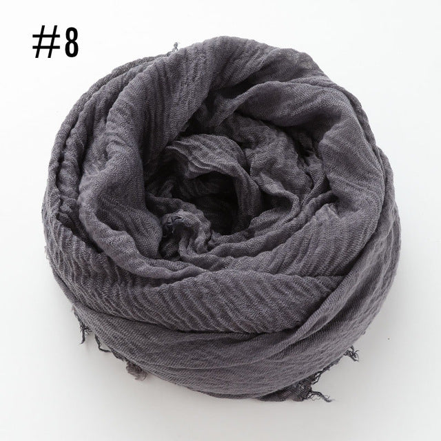 Soft crinkle Hijab(60 colors)