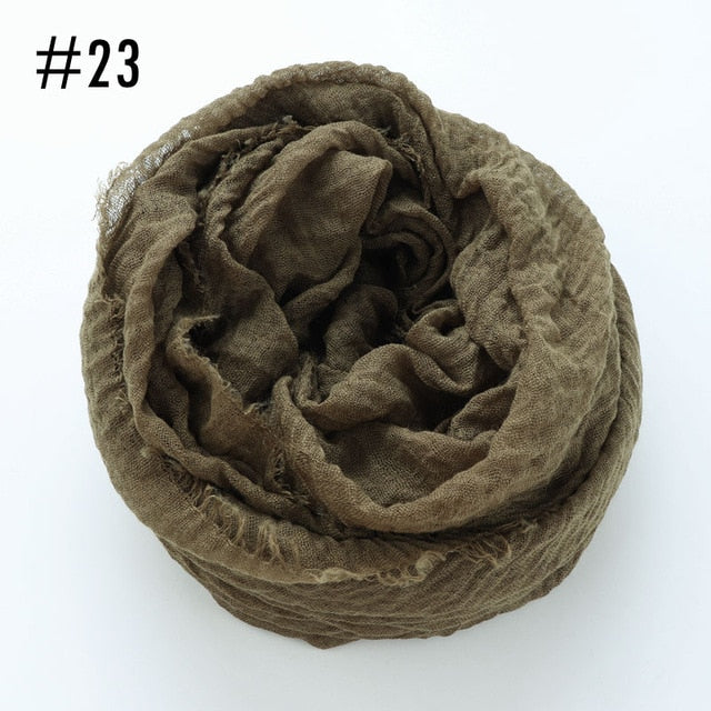 Soft crinkle Hijab(60 colors)