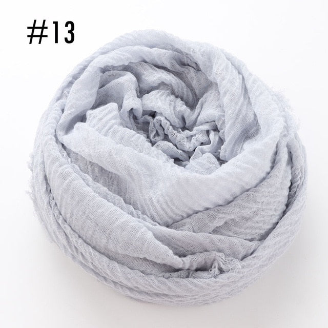 Soft crinkle Hijab(60 colors)