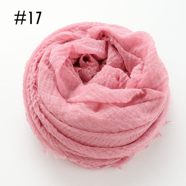 Soft crinkle Hijab(60 colors)