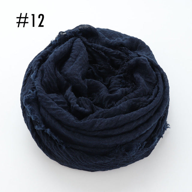 Soft crinkle Hijab(60 colors)