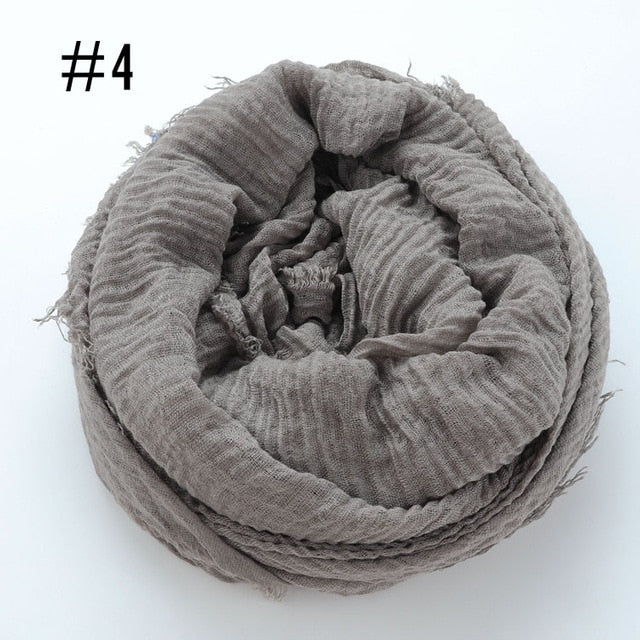 Soft crinkle Hijab(60 colors)