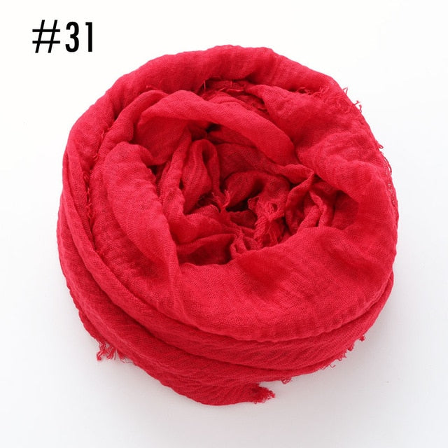 Soft crinkle Hijab(60 colors)