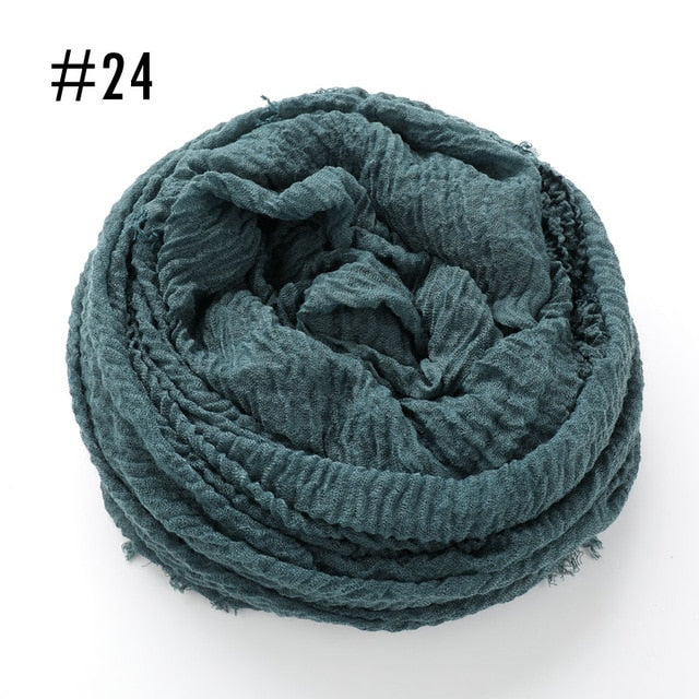 Soft crinkle Hijab(60 colors)