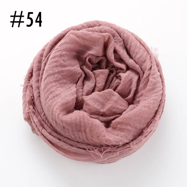 Soft crinkle Hijab(60 colors)