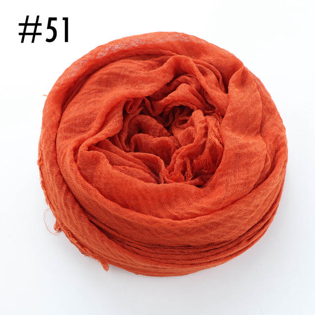 Soft crinkle Hijab(60 colors)