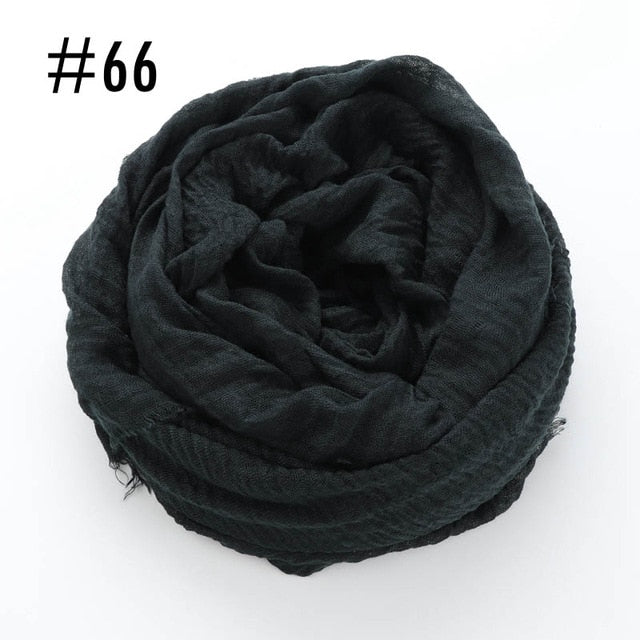 Soft crinkle Hijab(60 colors)