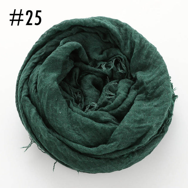 Soft crinkle Hijab(60 colors)