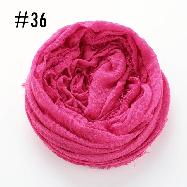 Soft crinkle Hijab(60 colors)