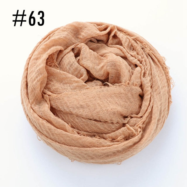 Soft crinkle Hijab(60 colors)
