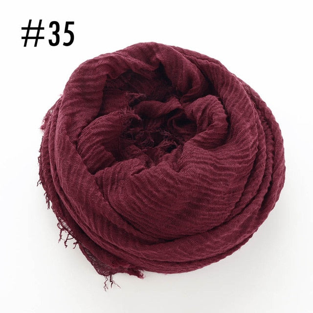 Soft crinkle Hijab(60 colors)