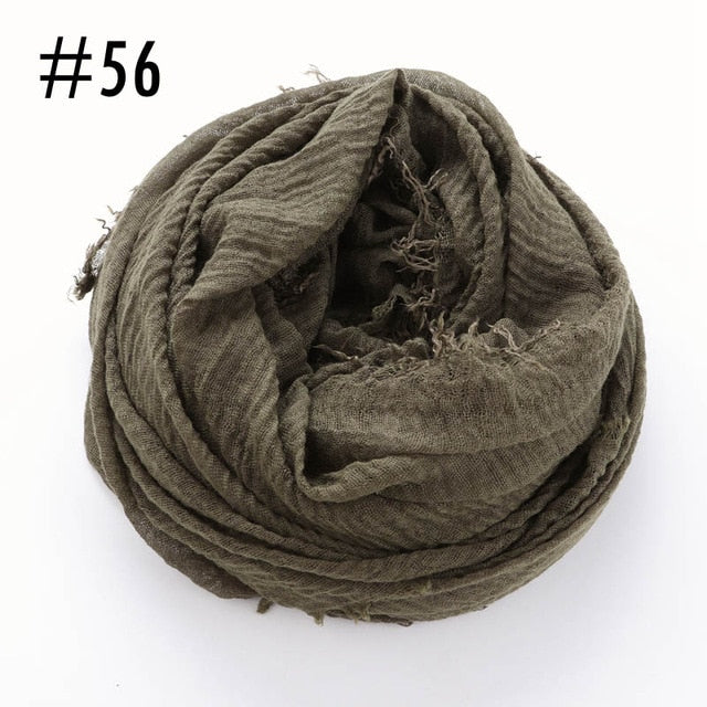 Soft crinkle Hijab(60 colors)