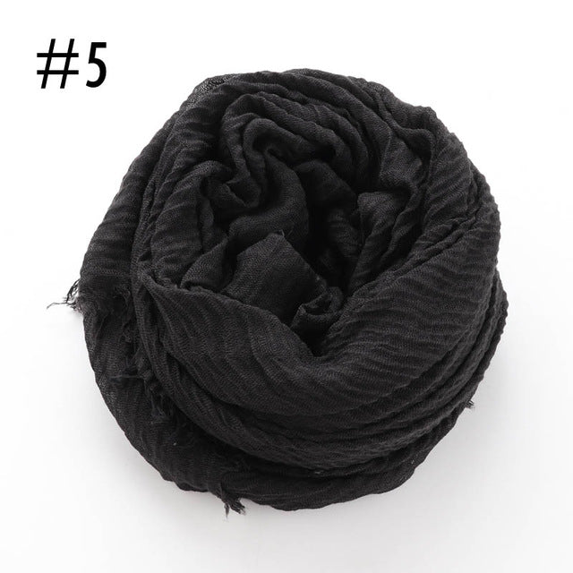 Soft crinkle Hijab(60 colors)