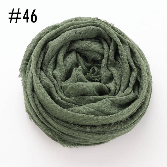 Soft crinkle Hijab(60 colors)