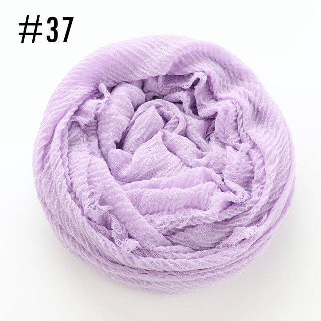 Soft crinkle Hijab(60 colors)