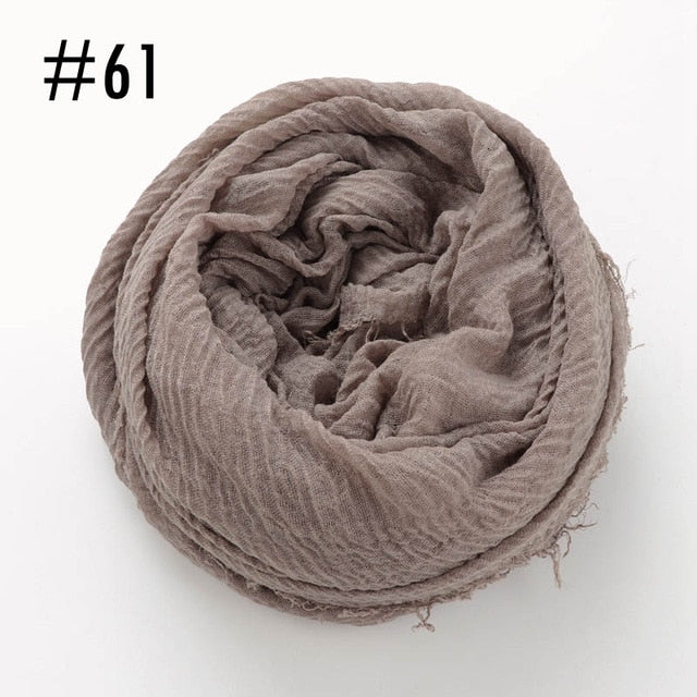 Soft crinkle Hijab(60 colors)