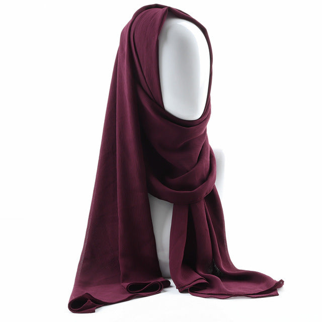 Crepe Chiffon Hijab (26 colors)