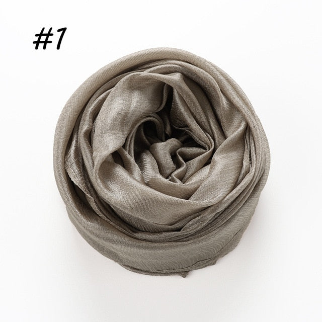 Linen Silk Hijab (30 Colors)