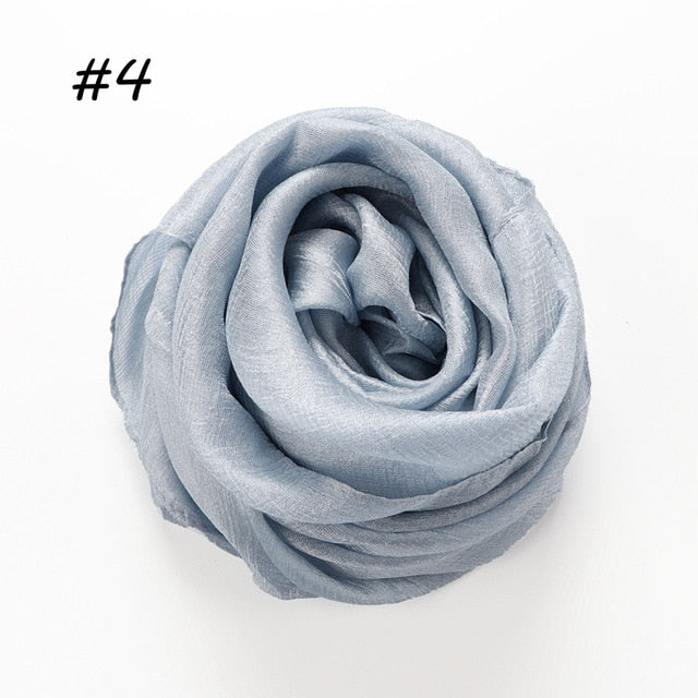 Linen Silk Hijab (30 Colors)