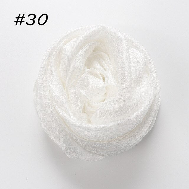 Linen Silk Hijab (30 Colors)
