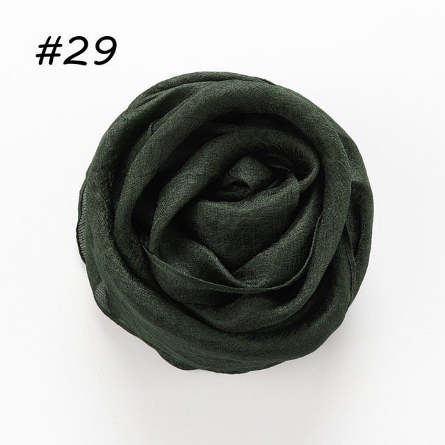 Linen Silk Hijab (30 Colors)