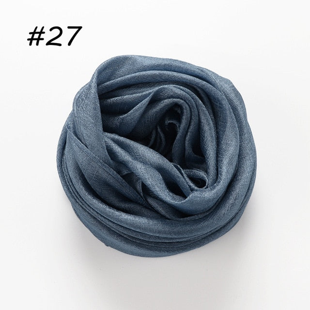 Linen Silk Hijab (30 Colors)