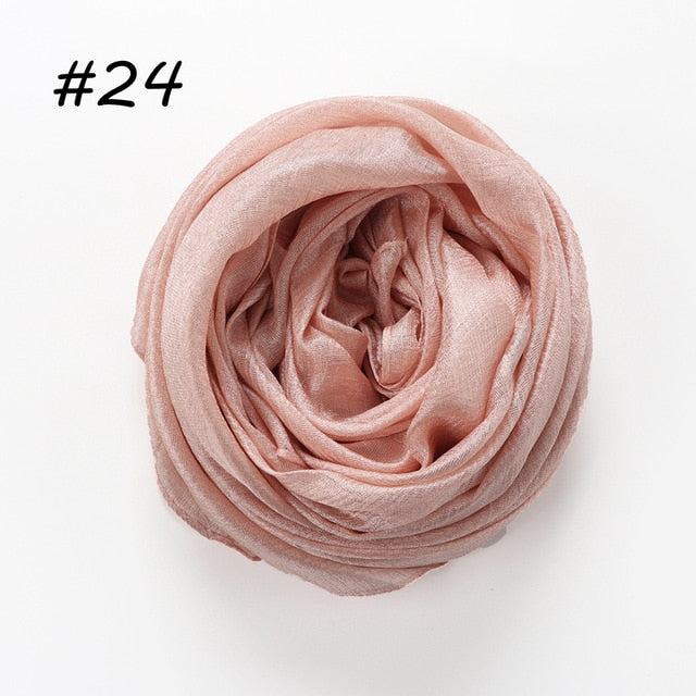Linen Silk Hijab (30 Colors)