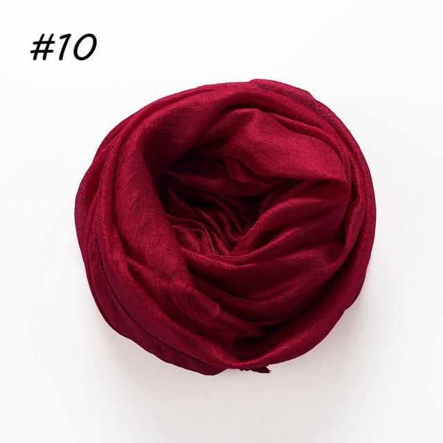 Linen Silk Hijab (30 Colors)