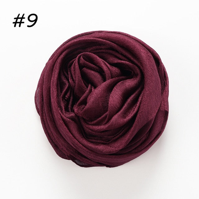 Linen Silk Hijab (30 Colors)