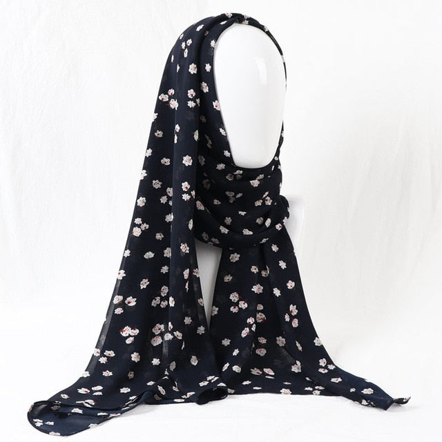 Printed Chiffon Hijab  (29 patterns)