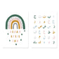 Rainbow Arabic Alphabet nursey/room decor prints- Green